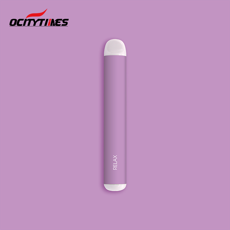 Free design 0 nicotine disposable vape pen with white tip